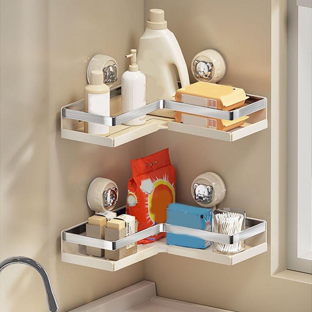 Triangular Corner Storage Shelf Stainless Steels Shower Shampoo Rack Toiletries Organizer  Corner