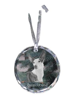 Ibizan Hound, Ibizan Podenco – Crystal Bauble with a Photo, Dog Photo In Crystal |