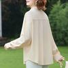 Plus Size Women's Loose Long Sleeve Button-Down Shirt, Solid Color Casual Office Blouse (3XL-7XL)