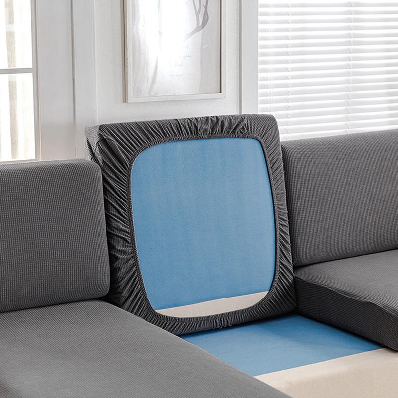 

1Pc Waterproof Sofa Cushion Cover Jacquard Polar Fleece Stretch Removable Washable Couch Covers Pets Kids Furniture Protector 1pc Normal size 1