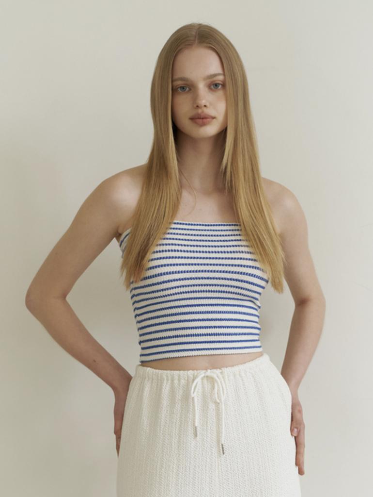 KINDABABY Wavy Stripe Tube Top - Blue