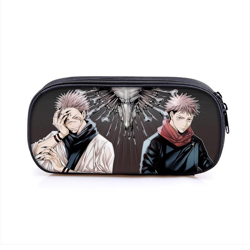 Jujutsu Kaisen Pencil Box With Large Capacity For Students And Makeup Essentials