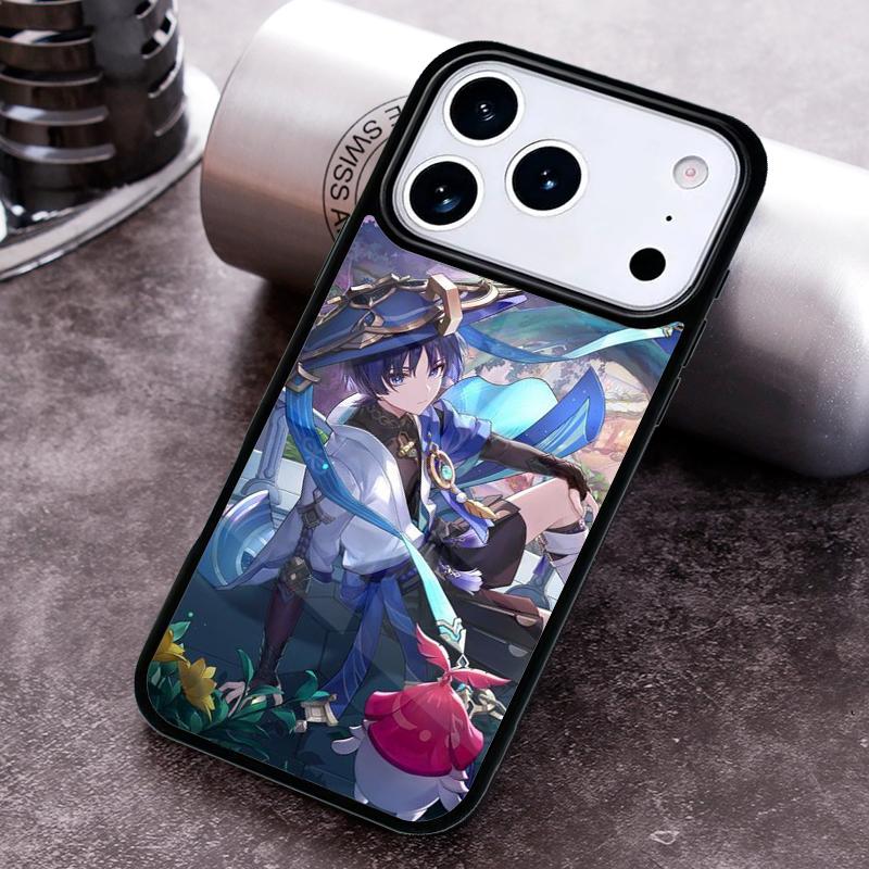 Genshin Impact Scaramouche Phone Case for iPhone 17 16 15 Pro Max Air 14 13 12 11 Plus Shockproof Cover