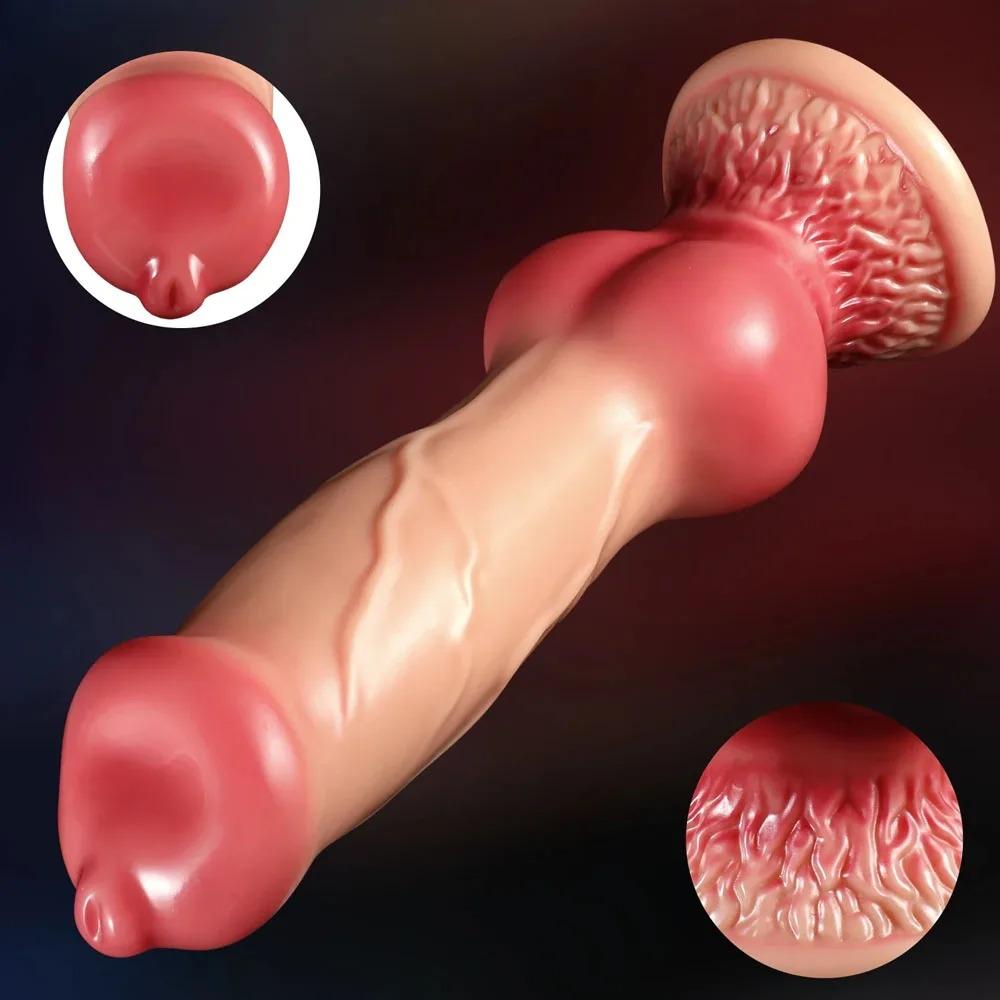 Realistic Dog Dildo Big Butt Anal Plug Vaginal Masturbation Adult Dildos Sex Toys for Male and Female Huge Monster Horses Penis