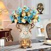 European Resin Vintage Vase Fake Flower Arrangement Ornaments Home Room Desktop Accessories Crafts Coffee Table Decoration Items