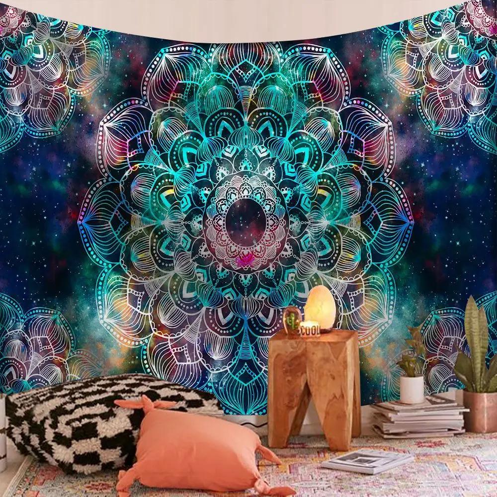 VIKAMA Vintage Ethnic Style Tapestry Elegant Printing Bohemian Style Bedroom And Living Room Decorative Tapestry