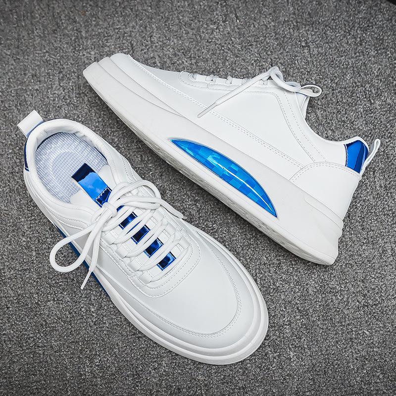 

Мужская обувь 2025 новая весенняя мужская обувь на платформе универсальная спортивная обувь для скейтборда мужская повседневная студенческая обувь с воздушной подушкой маленькие белые модные туфли 44