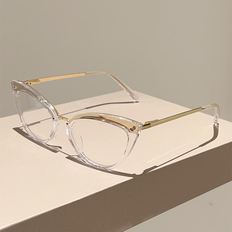 KAMMPT Vintage Cat Eye Glasses Women Stylish Candy Color Rim Blue Light Blocking Optical Frames Trendy Brand Design Eyeglasses