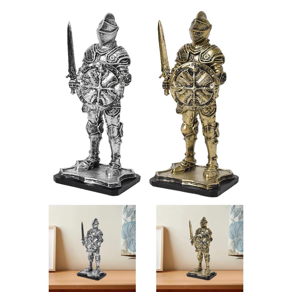 Socha rytíře Vintage Retro umělecká řemesla Dekorativní figurka Stolní ozdoba pro krbový stůl vstupní skříňka domácí dekorace