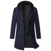 2024 Fall/Winter Hooded Faux Two-Piece Mid-Length Woolen Coat - Thick and Warm