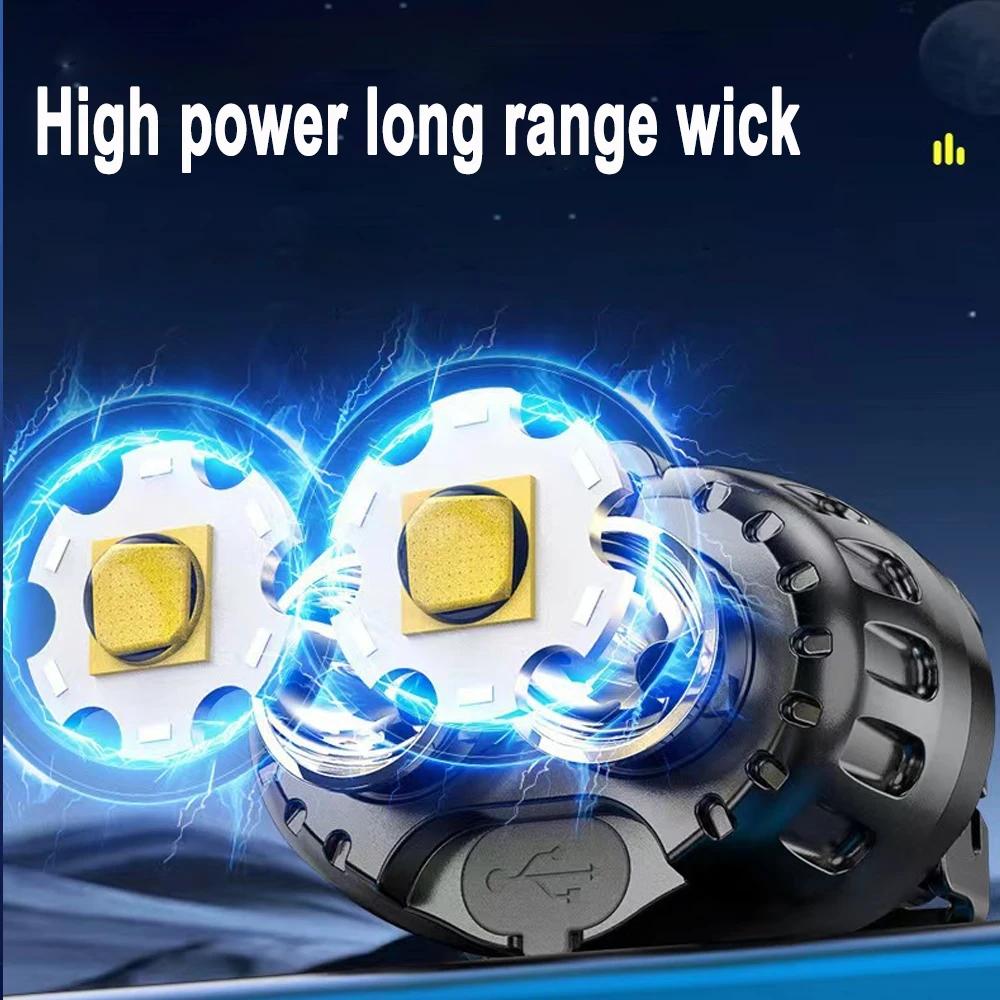 USB Dobíjecí Senzorová Čelovka Venkovní IPX4 Vodotěsná Čelovka 250LM XPE LED Světlo Pochodeň pro Turistiku Kempování Rybaření