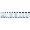 Yamashita Industrial Research Institute Koken 3/8" (9.5mm) SQ. 12-Point Deep Socket Rail Set, 12-Piece Set, RS3305M/12