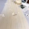 Semi-Transparent Tulle Table Runner Romantic Sheer Table Cover  For Table Decoration