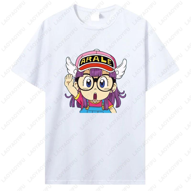 Arale Printing T Shirt Funny Man Women Cotton Tshirt Anime Print  Manga Clothing Vintage Fashion Streetwear Kawaii Casual Wear
