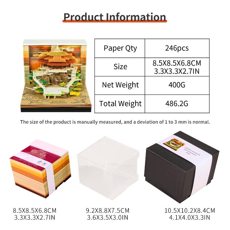 Stylish 2027 Desk Calendar With LED Lights 3D Pages For Home Decoration