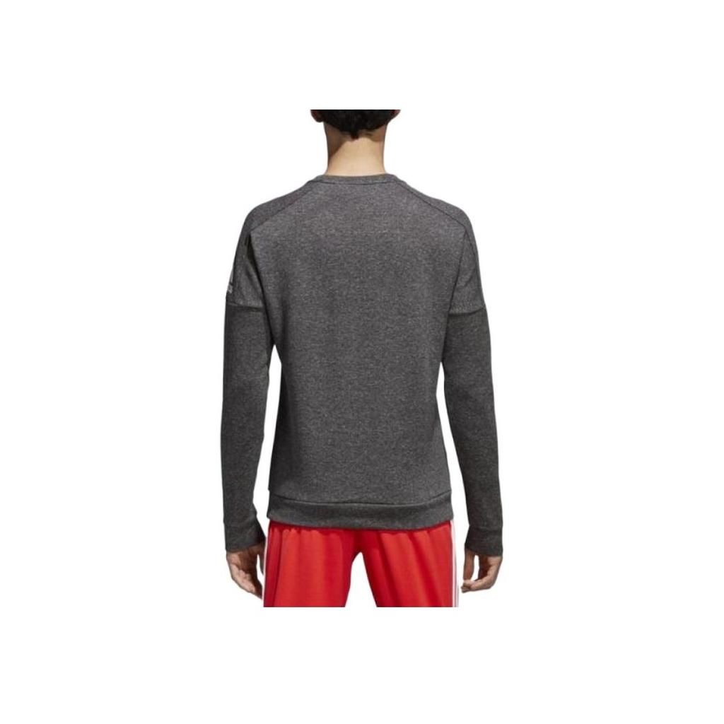 Adidas Id Stadium Solid Color Casual Crew Neck Pullover Long Sleeve Sweatshirt Men Sweatshirt Dark-Gray CG2098