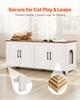 VEVOR Cat Litter Box Enclosure for Multi Cats, 120 Cm Hidden Litter Box Cabinet with 4 Doors & 2 Entries, Indoor Cat Washroom