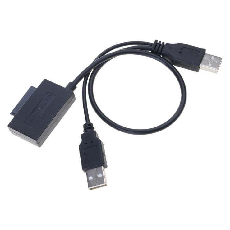 

USB 2.0 to 7+6Pin 13Pin Slimline Slim SATA Cable Cord External USB2.0 Power 1