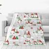 Merry Christmas Gnomes Knitted Blanket Nordic New Year Wool Throw Blankets Warm Bed Fleece Fluffy Soft Blankets for Winter