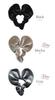 VINGTAINE Black Velvet Size Hair Adds Adult Hair Heart-Shaped Scrunchie, Small, Elegant, Shiny, Scrunchie, Volume, Simple, Casual, Accessory,