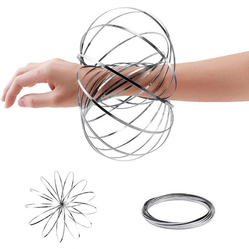 

Spinner Ring Arm Magic Kinetic Spring 3D Bracelet Spring Fidgeting Ring Rainbow Interactive Spring Plaything Present For Adult Stress Ease