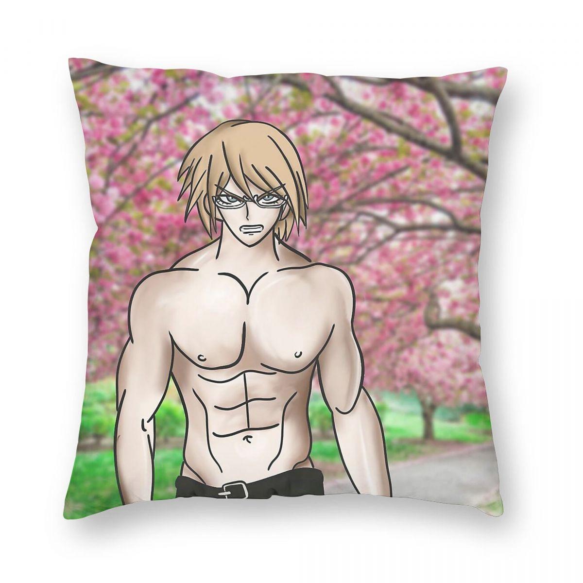 

Buff Byakuya Togami Danganronpa Square Pillowcase Polyester Linen Velvet Creative Zip Decorative Room Cushion Cover 12x12Inch