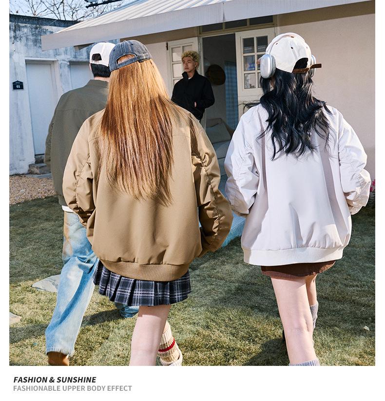 Męska kurtka bomberka retro ze stójką - Kolekcja Wiosna/Jesień