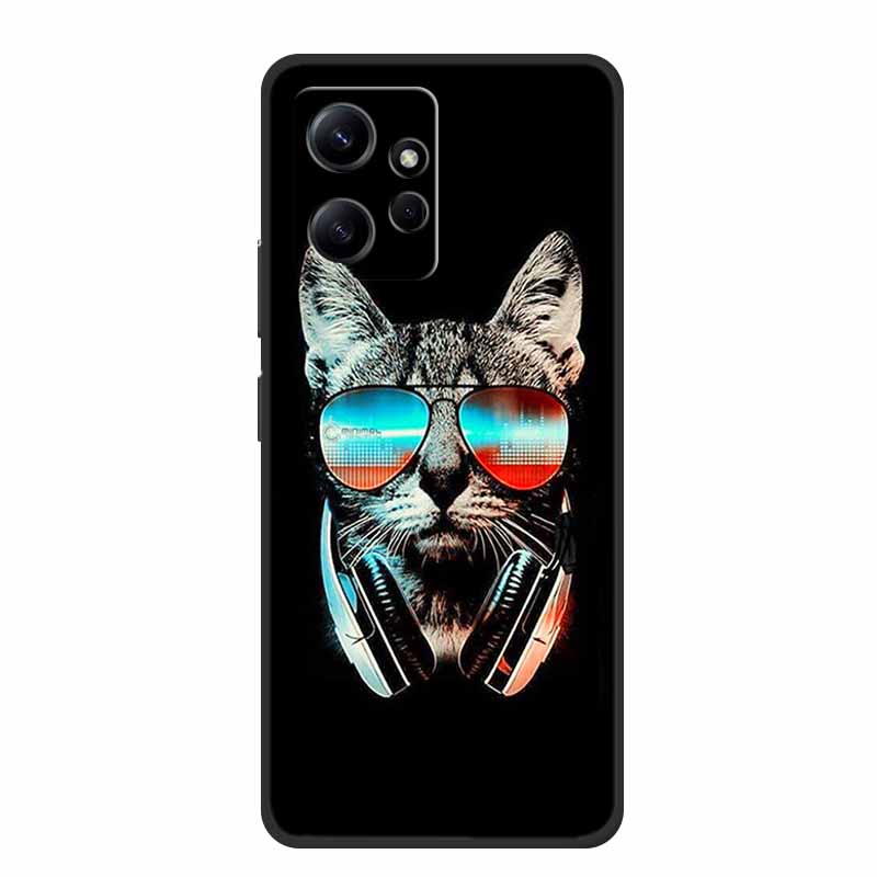 Für Xiaomi Redmi Note 12 4G Hülle Tiere Weiches Silikon TPU Handyhüllen Rückseite für Redmi Note12 4G Mode 23021RAA2Y Fundas