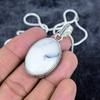 Dendrite Opal Gemstone Handmade 925 Sterling Silver Jewelry Pendant 1.89" M-2975