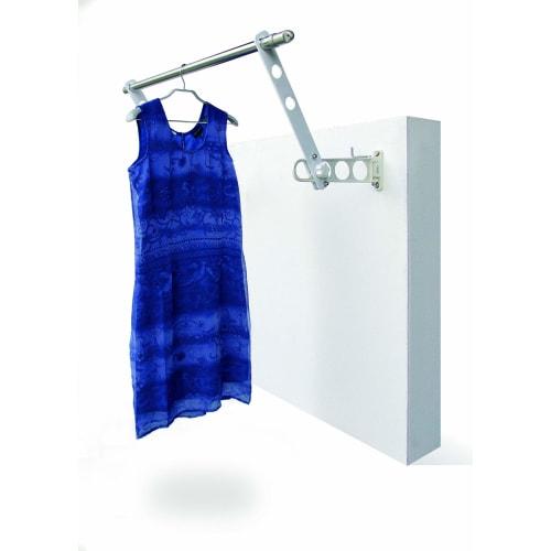 Nobita Long Type (White Cap) Clothes Drying Rack for Balcony Use, Increases Height, Durable, Made in Japan