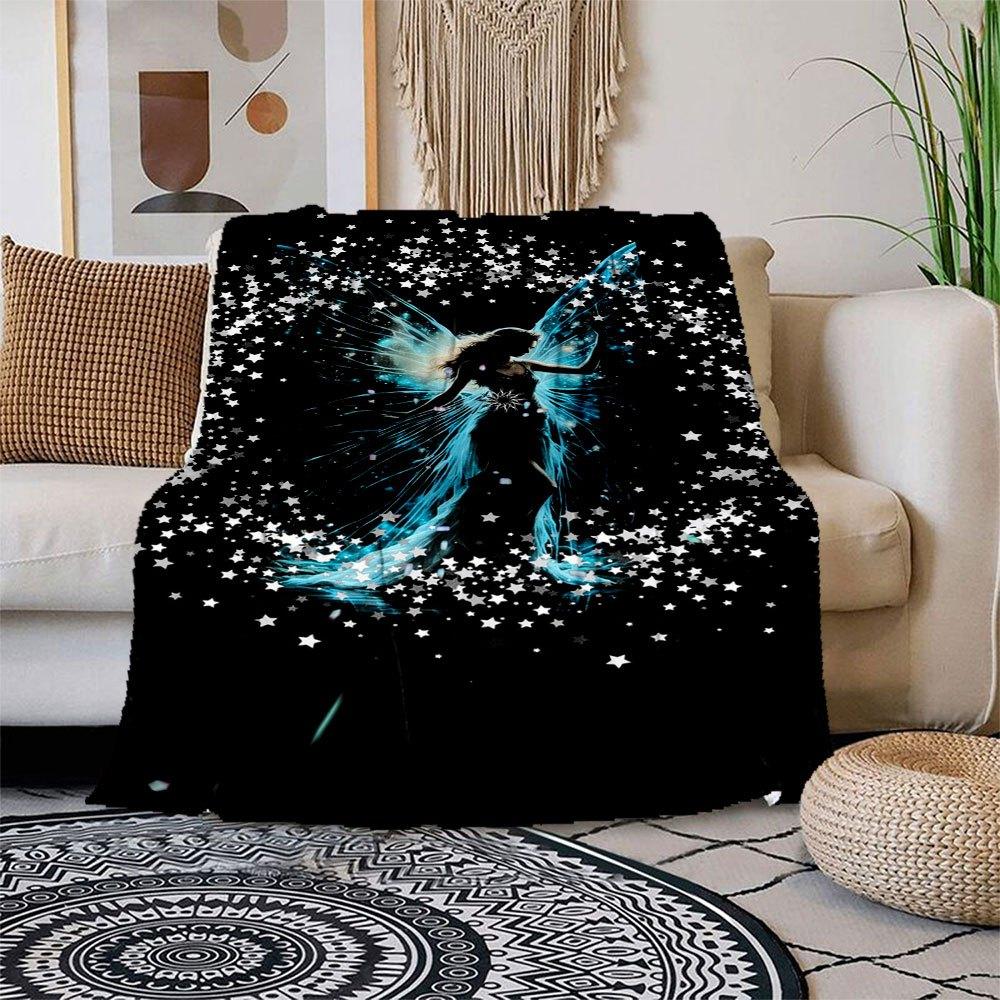 

Enchanted Fairy Wings Fantasy Costume Accessory Blanket Flannel Throw Blanket for Sofa, Bed, Travel, Camping, Office, Couch, Chair, And Bed 150x180cm