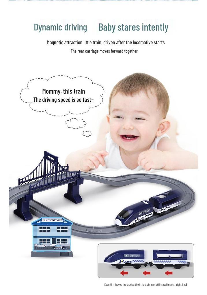 DIY Electric Track Car Toy for Boys – Magnetic Train Building Blocks Set