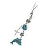 Cute Dolphin And Four Leaf Clovers Phone Strap Stylish Fashion Accessory Acrylic Phone Charm Adornment For Girls