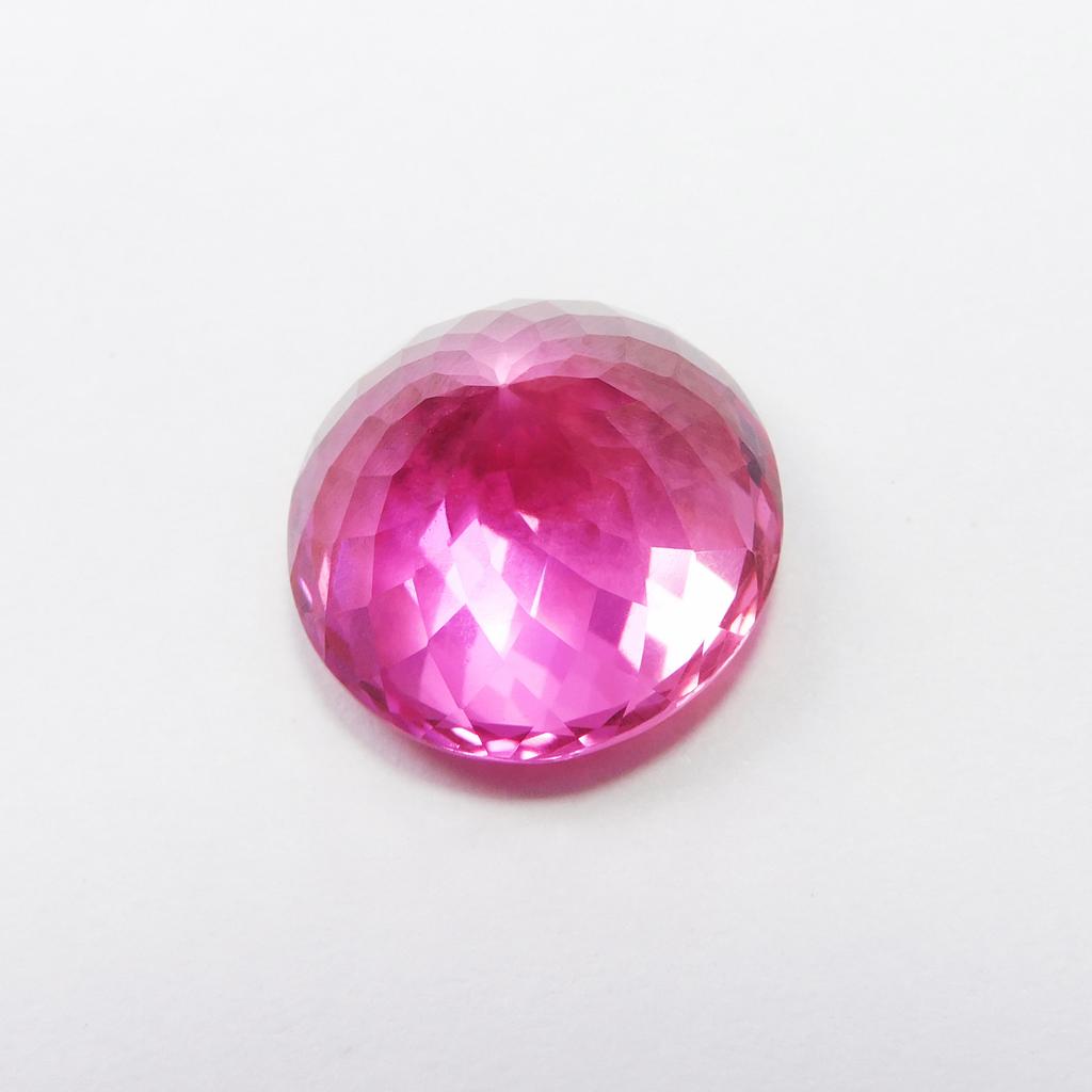 Natural Pink Sapphire Round Cut 25.30 Ct CERTIFIED Loose Gemstone Gift For Her