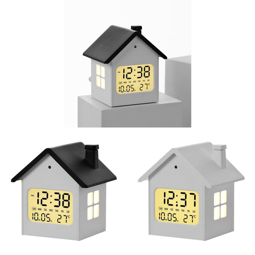 Kids Bedroom Alarm Clock With Night Light And Electronic Lcd Screen For Childrens Decor