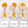 1 Pc Natural Crystal Tree Handmade Tree Copper Wire Life Small Bowl Flowerpot Base Quartz Plant Decor for Living Room Home Decor