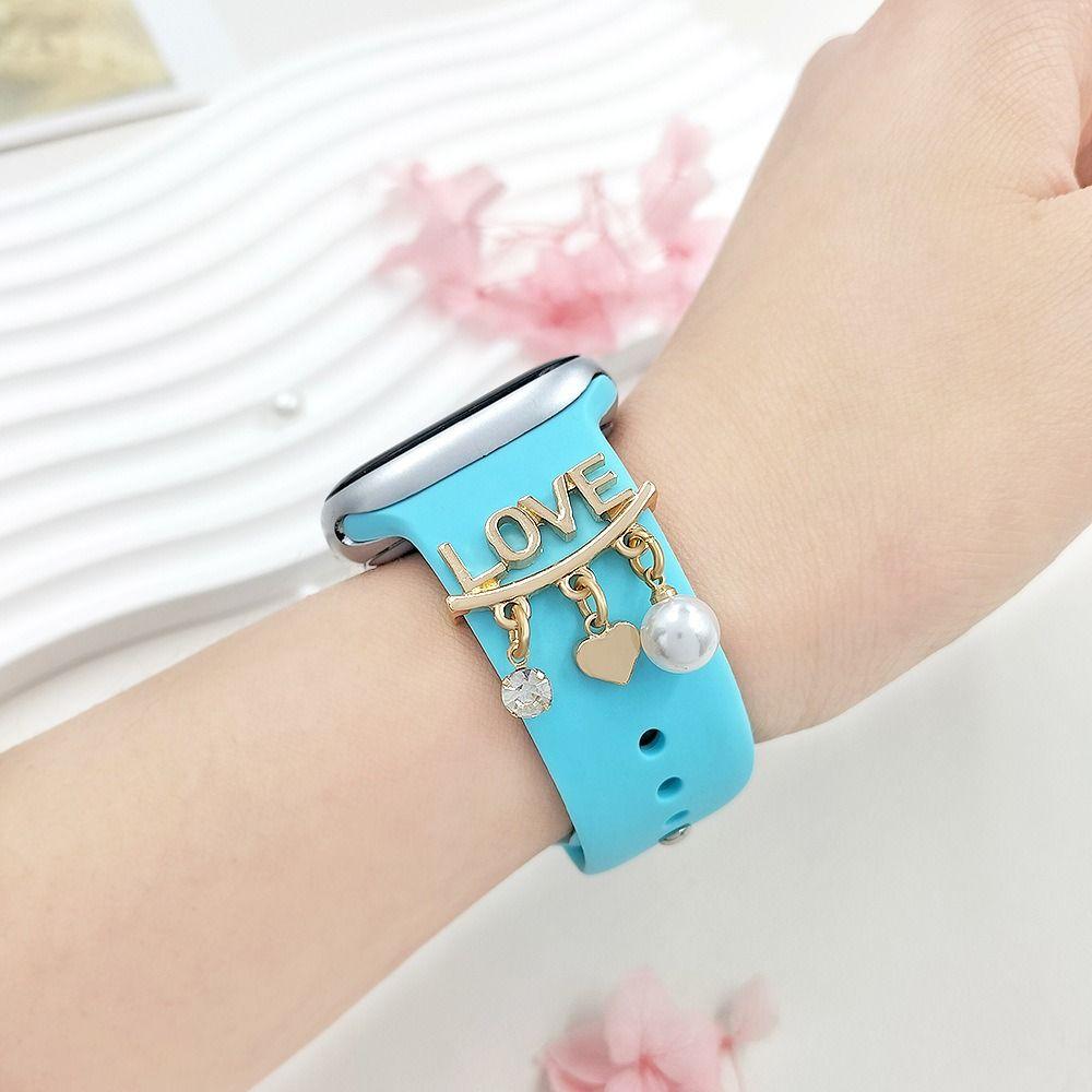 Bracelet de montre en métal, ornement, breloques de ceinture, accessoires de sangle d'anneau décoratifs créatifs