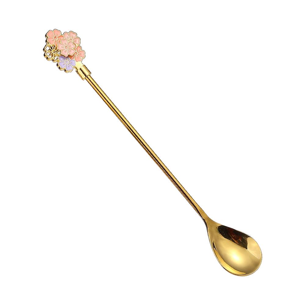 Cherry Blossom Stainless Steel Spoon - Coffee, Dessert, & Cocktail Use