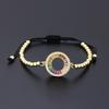 Nidin New Classic Light Luxury Copper Macrame Pave CZ 4MM Beads 8 Shape Men Women Handmade Adjustable Bracelets Jewelry Gift