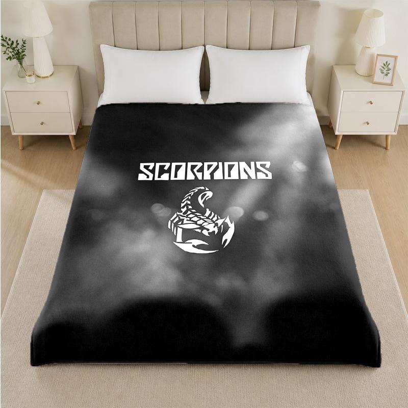 Scorpions Print Flannel Blanket Cozy Lightweight Plush Throw Blanket For Bed Sofa Household Use