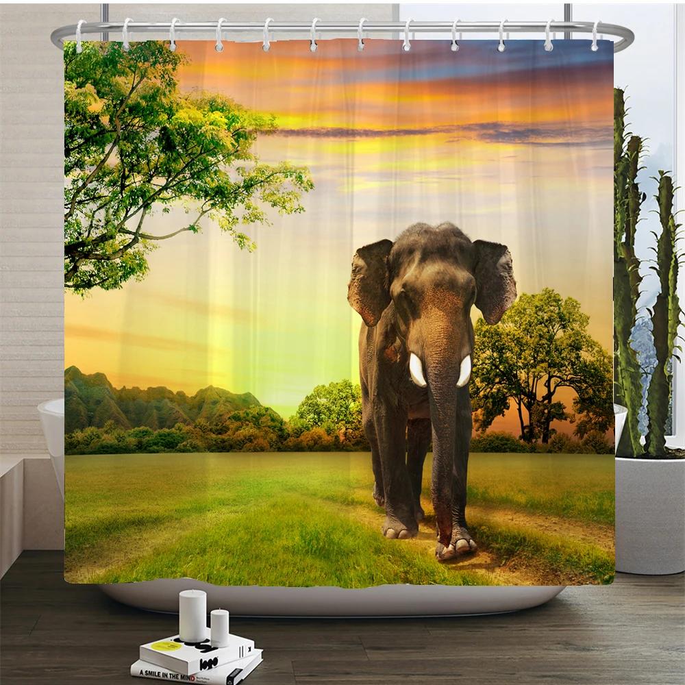 Sprchové závěsy pro kočky Koupelnový sprchový závěs Roztomilý 3D látkový sprchový závěs s háčky vtipný voděodolný sprchový závěs nebo Mat