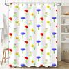 Watercolor Flowers Shower Curtain Vivid Print Bathroom Decor Waterproof Fabric 72X84 Inches Flower Pattern Home Decoration Custo