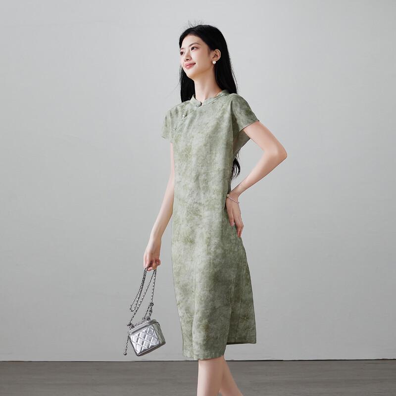 SOFSIL Women s New Chinese Style Jacquard Midi Dress XL
