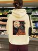 European Size Women's Halloween Print Kangaroo Pocket Hoodie - Long Sleeve, Plus Velvet, Autumn/Winter