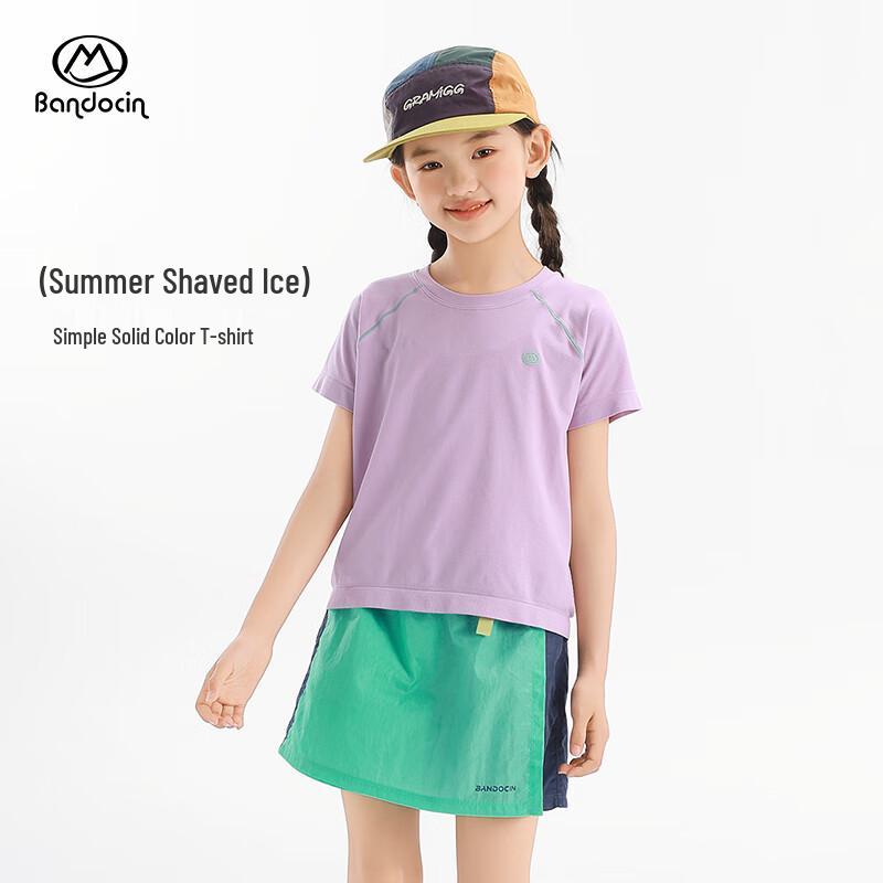 BanDuxian Girls  Summer Cooling Short-Sleeve T-Shirt 160