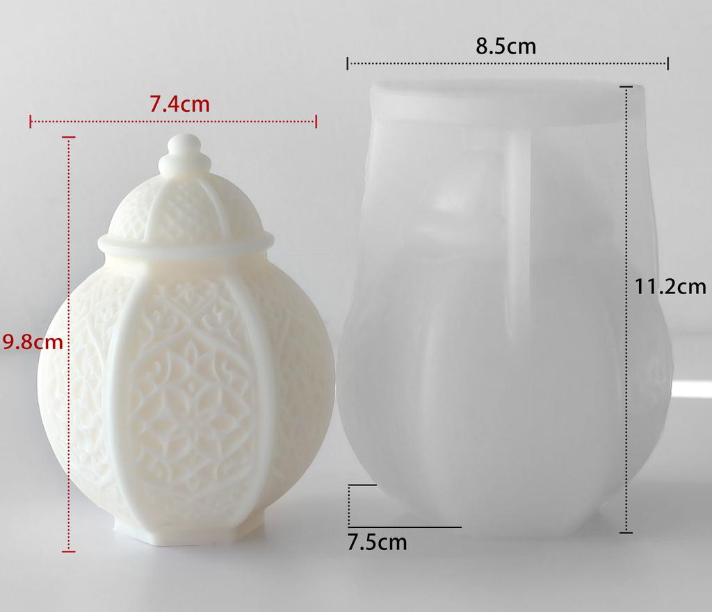 Lantern Mold Plaster Diffuser Stone Ornament Silicone Mold DIY Lantern Aromatherapy Candle Mold