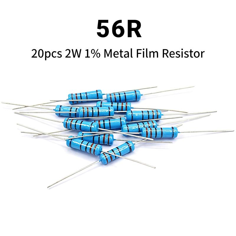 2W 1% Low Error Metal Film Resistor Assortment 20Pcs 1R-10M for PCB Design and Prototype Production