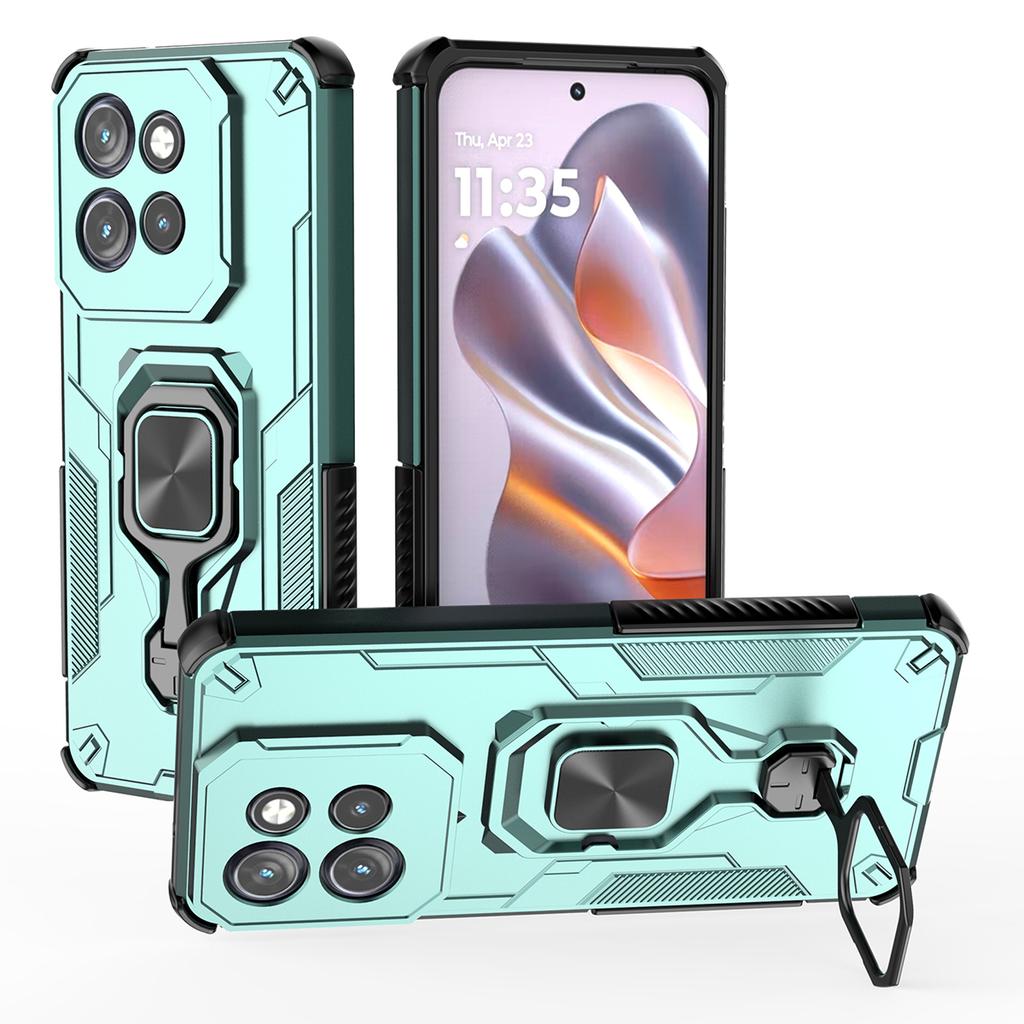 Phone Case for Motorola Edge 50 Neo 5G/Moto S50 5G/ThinkPhone 25 5G Rotatable Ring Kickstand PC+TPU Shockproof Cover