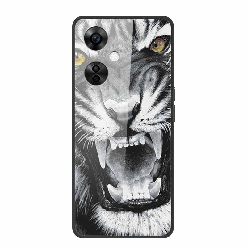 

Luxury Phone Case for OnePlus Nord CE 3 Lite Tempered Glass Cover Animal for OnePlus Nord CE 3 Lite TPU Bumper CPH2467 CPH2465 -Nord CE 3 Lite
