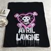 music AAvril Lavignee Throw Warm Soft Flannel Blanket Multiuse for Sofa Bed Camping Travel Nap
